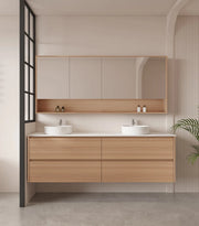 HERA 1800mm Wall-Hung Vanity - Elegant Oak
