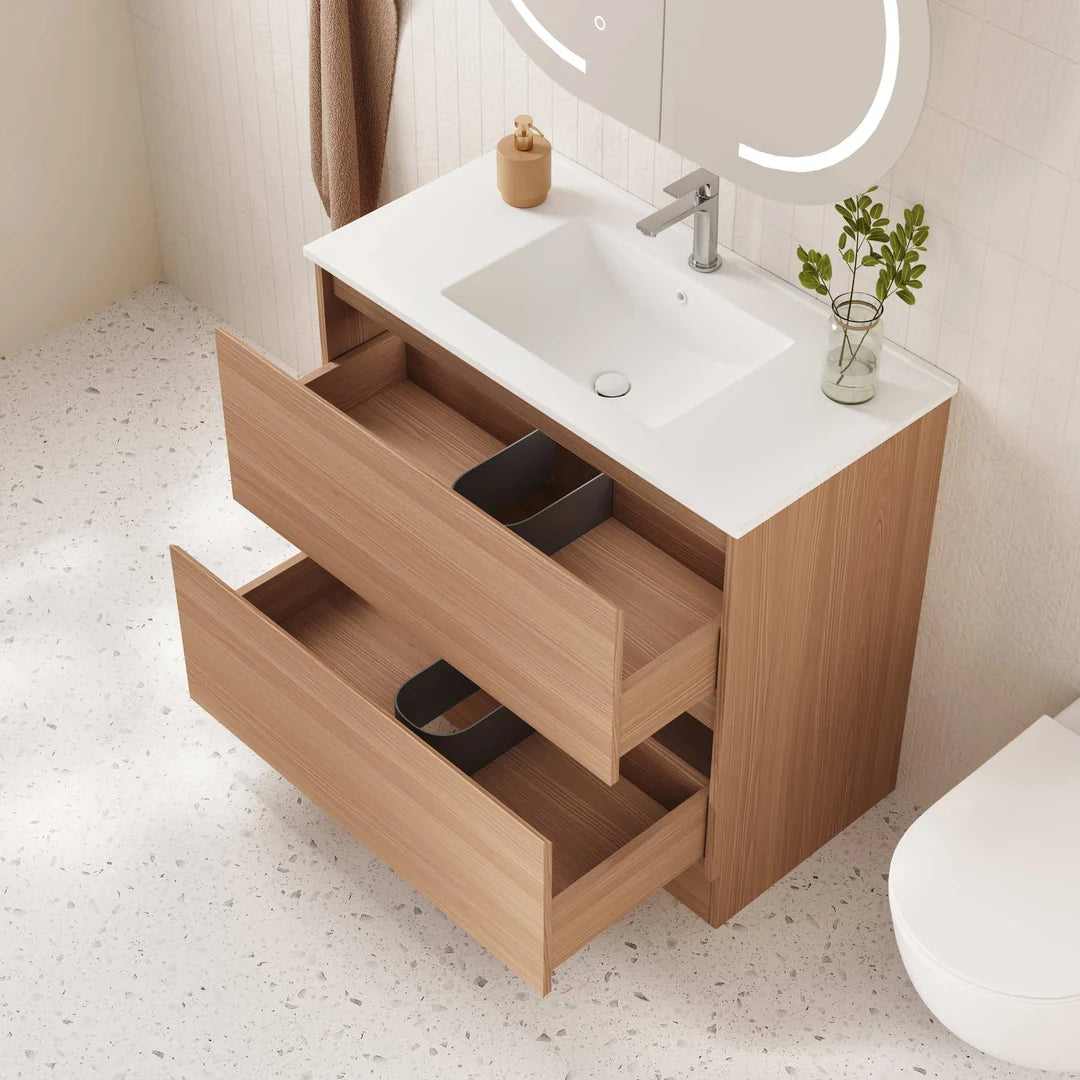 HERA 900mm Freestanding Vanity - Elegant Oak