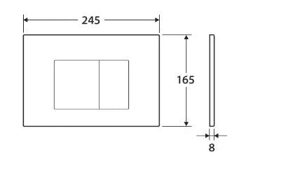 Chrome R&T Square Flush Plate