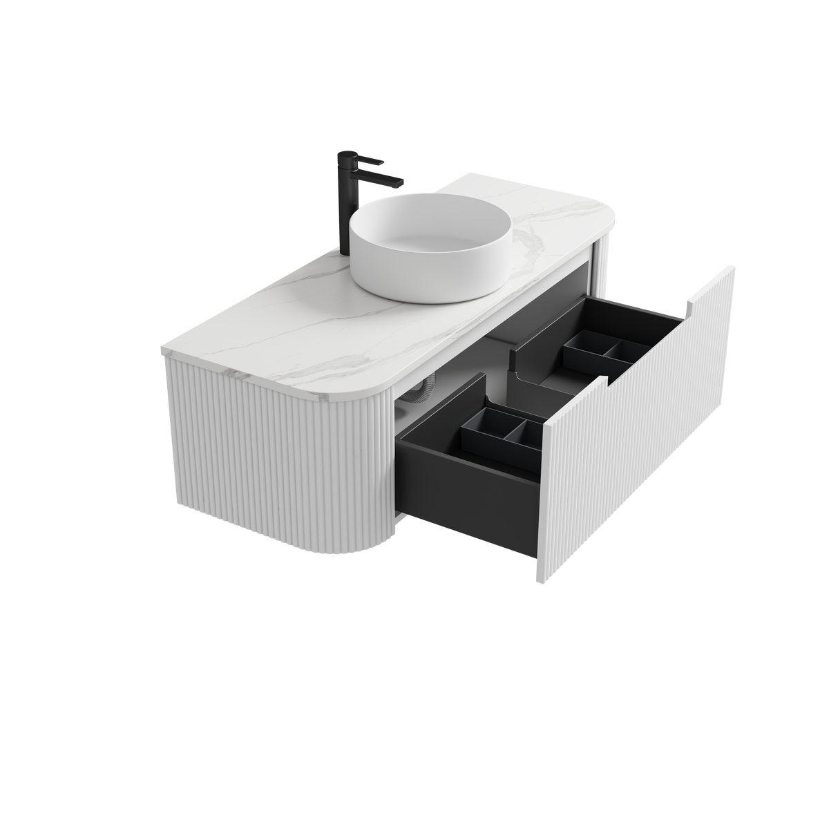 Savio 900mm Fluted Wall Hung Vanity