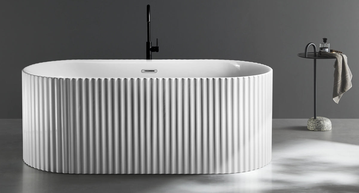 Nyx Fluted Freestanding Bath tub | 1500 x 750mm Bagno D'Oro