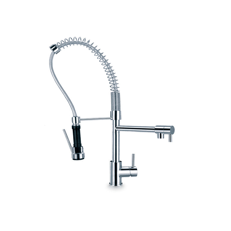 Miro Chrome Deluxe Gooseneck Kitchen Mixer