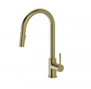 Miro Brush Gold Pull-Out Kitchen Mixer
