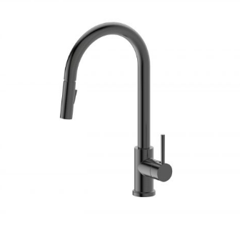 Miro Gun Metal Pull-Out Kitchen Mixer