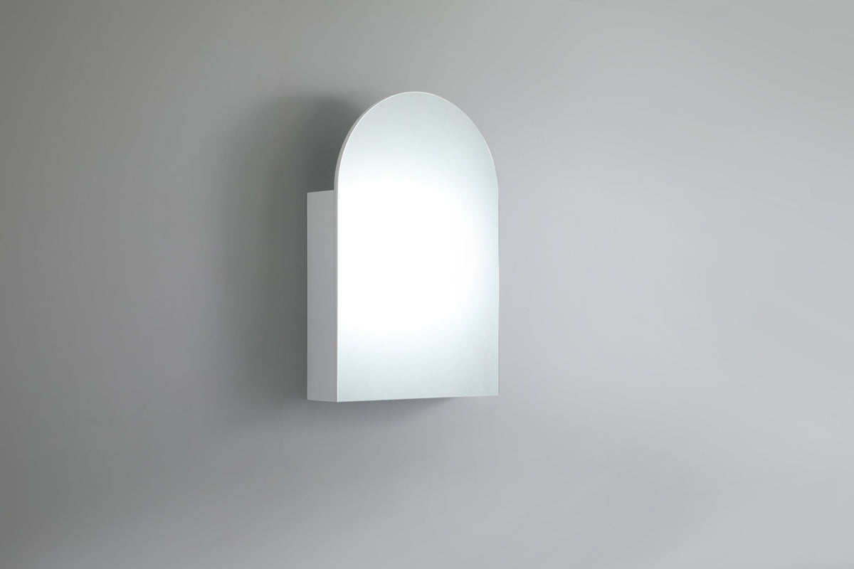 Olivia Arch Matte White Shaving Cabinet 600x900mm