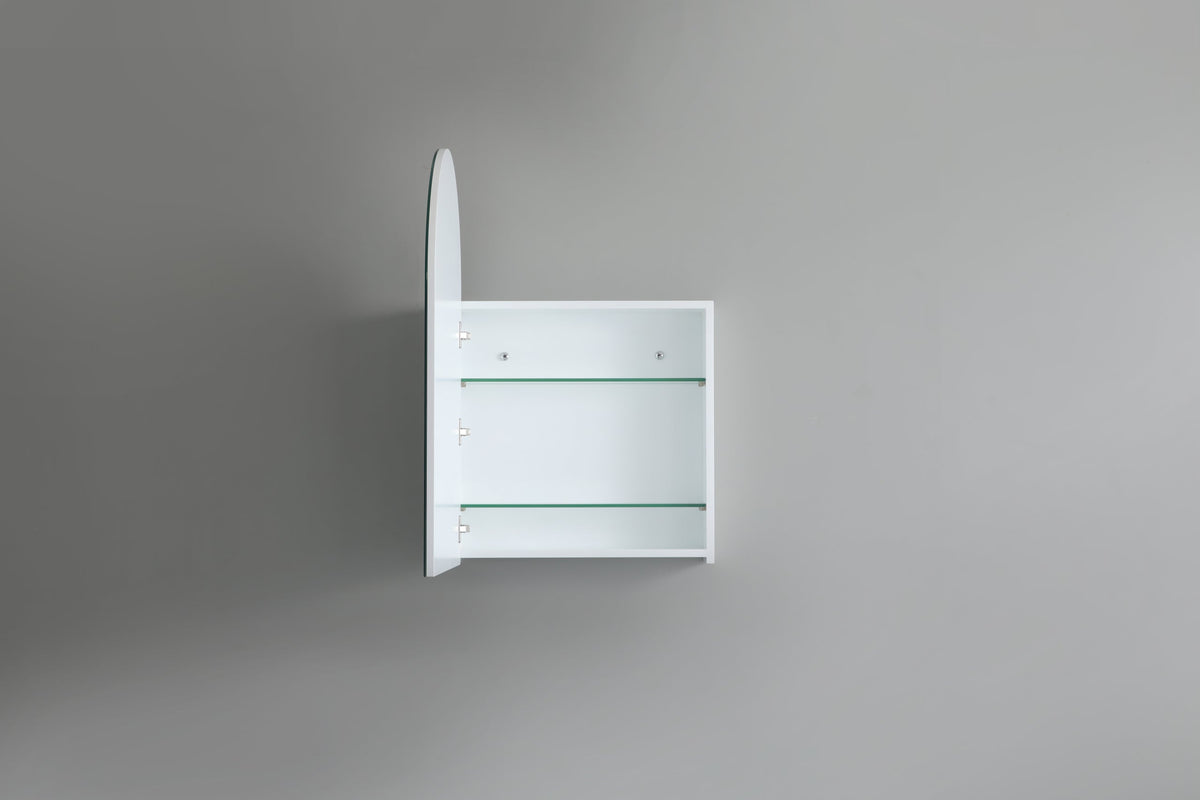 Olivia Arch Matte White Shaving Cabinet 600x900mm