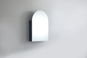 Olivia Arch Matte Black Shaving Cabinet 600x900mm
