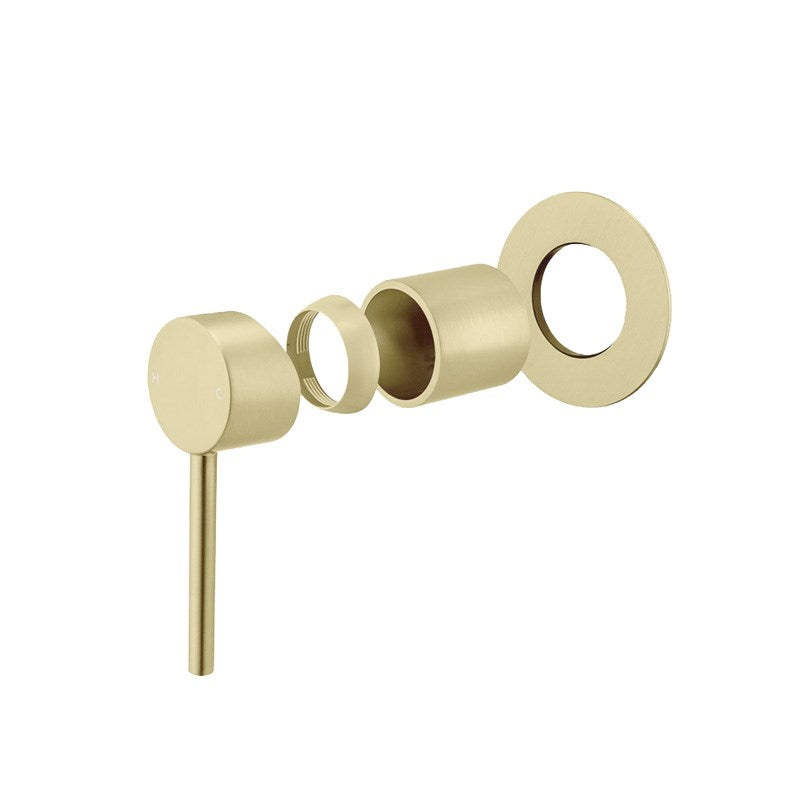 LUCID PIN Light Brushed Brass Wall Mixer Trim Kit Only (match CLPM)