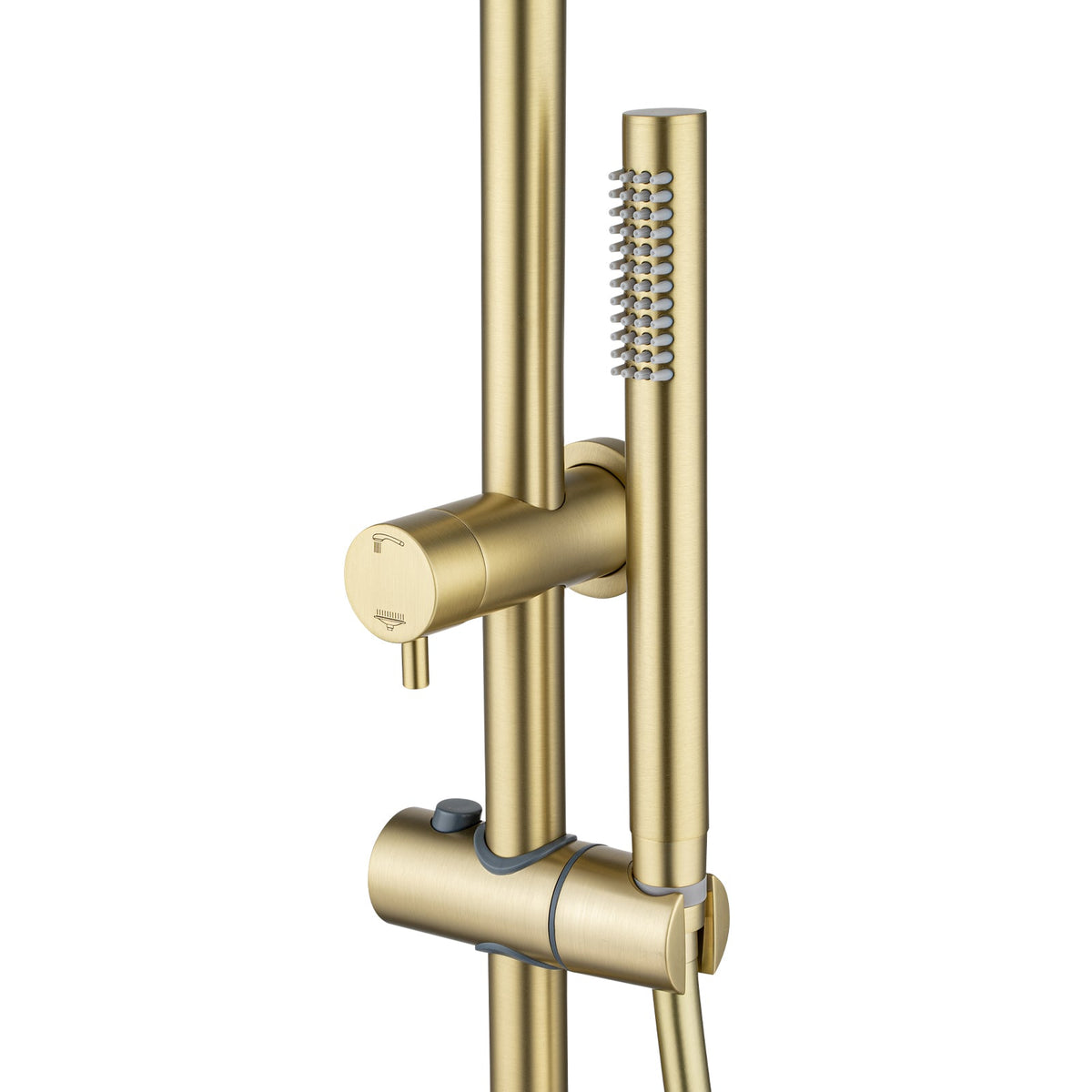 Light Brushed Gold Multifunction Shower Rail