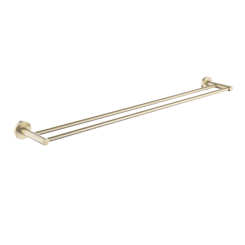 LUCID - Light Brused Brass 790mm Cuttable Double Towel Rail