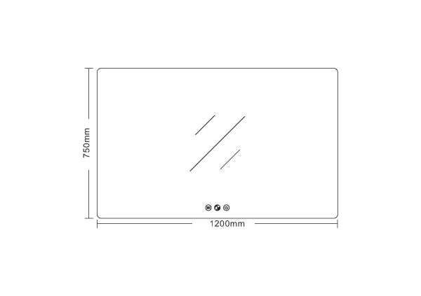 1200mm Luna LED Rectangular Mirrors