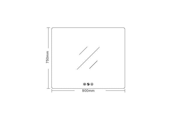 Luna 900mm LED Rectangular Mirrors