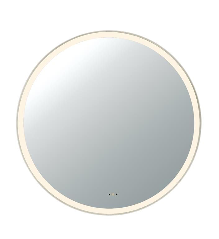 Luna 800mm Touchless LED Round Mirror Brushed Nickel