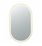 Olivia 600×1000mm Touchless LED Oval Mirror Brushed Gold Frame