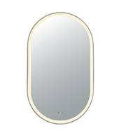 Olivia 600×1000mm Touchless LED Oval Mirror Brushed Nickel