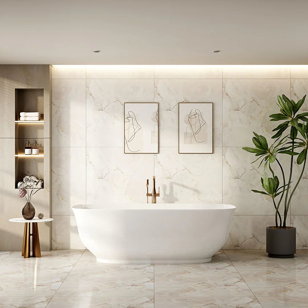 Libra 1700mm Freestanding Bathtub - Gloss White