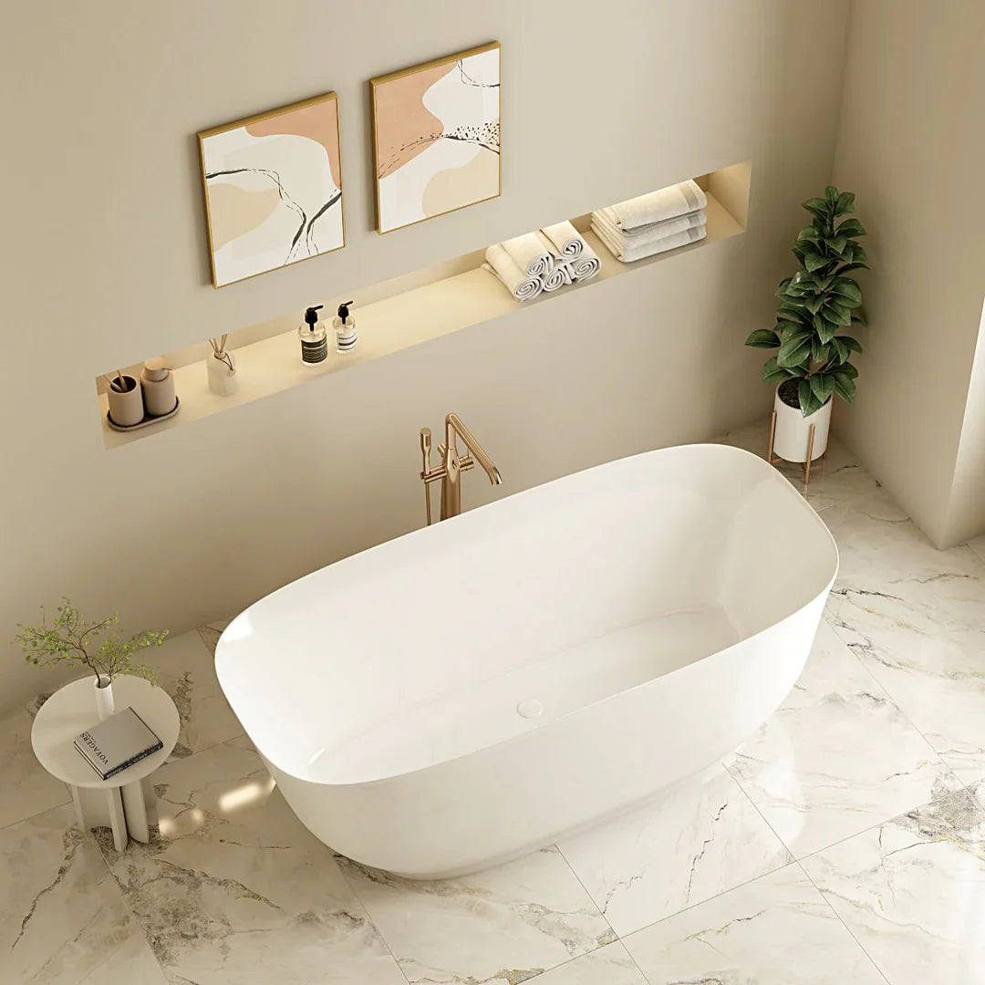 Libra 1700mm Freestanding Bathtub - Gloss White