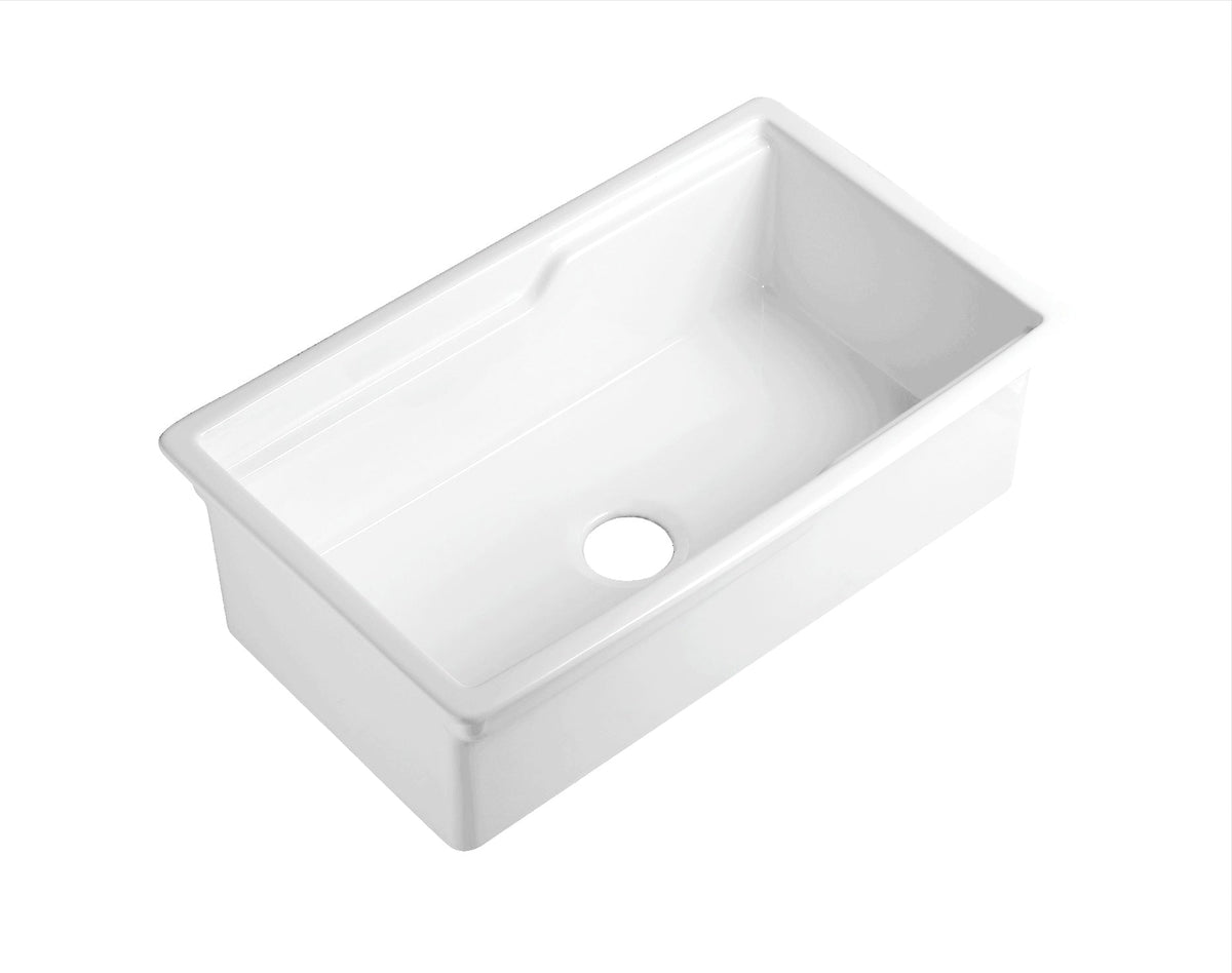 813mm Vorona Fireclay Inset/Undermount Sink