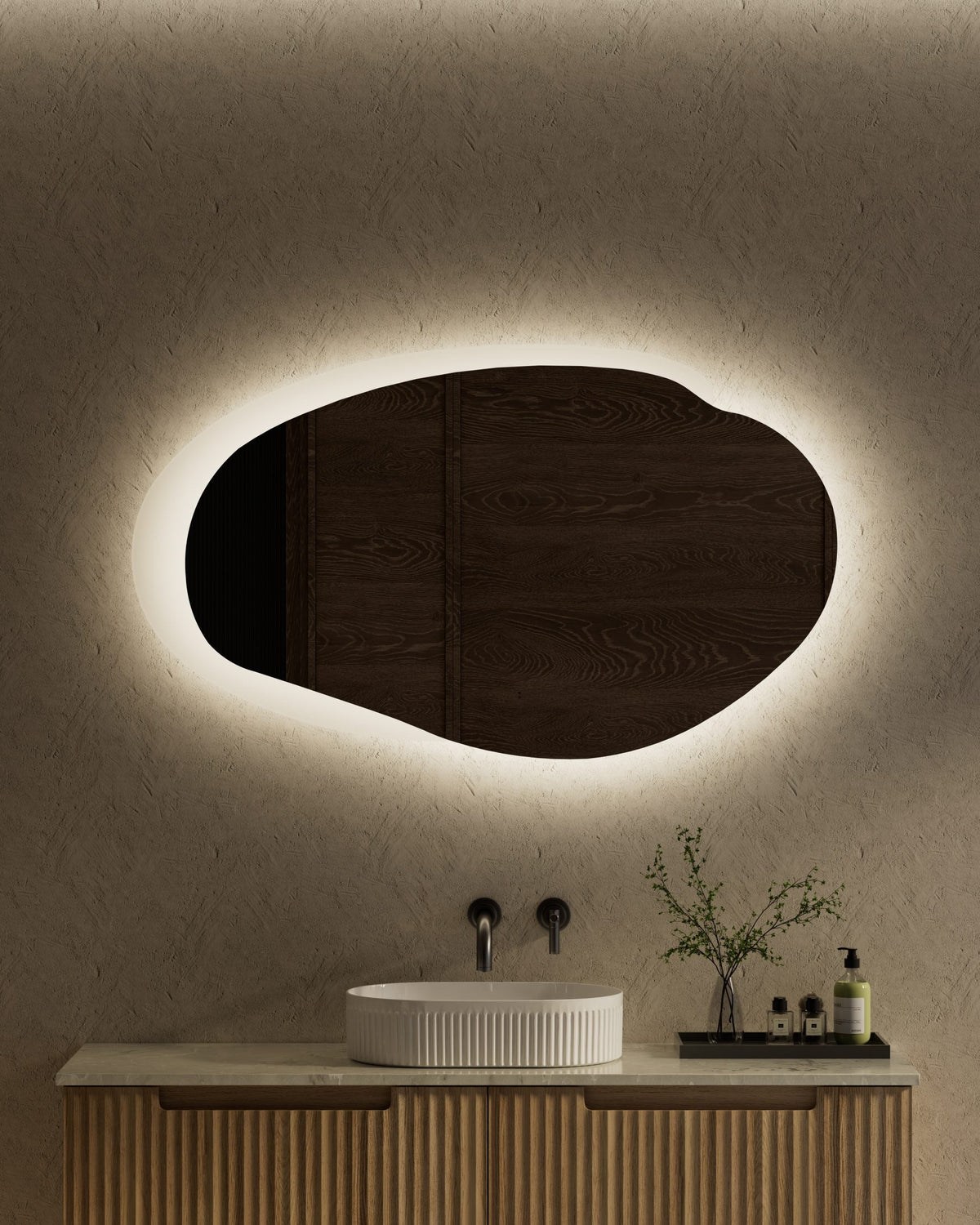Evanston 1300mm Frameless With Frosted Frame Back Lit LED Mirror
