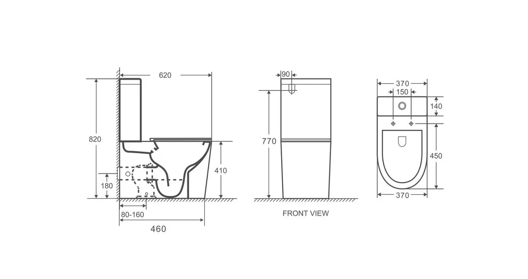 London Rimless Back-to-Wall Toilet Suite