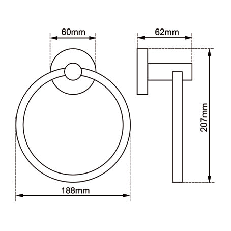 LUCID - Chrome Towel Ring