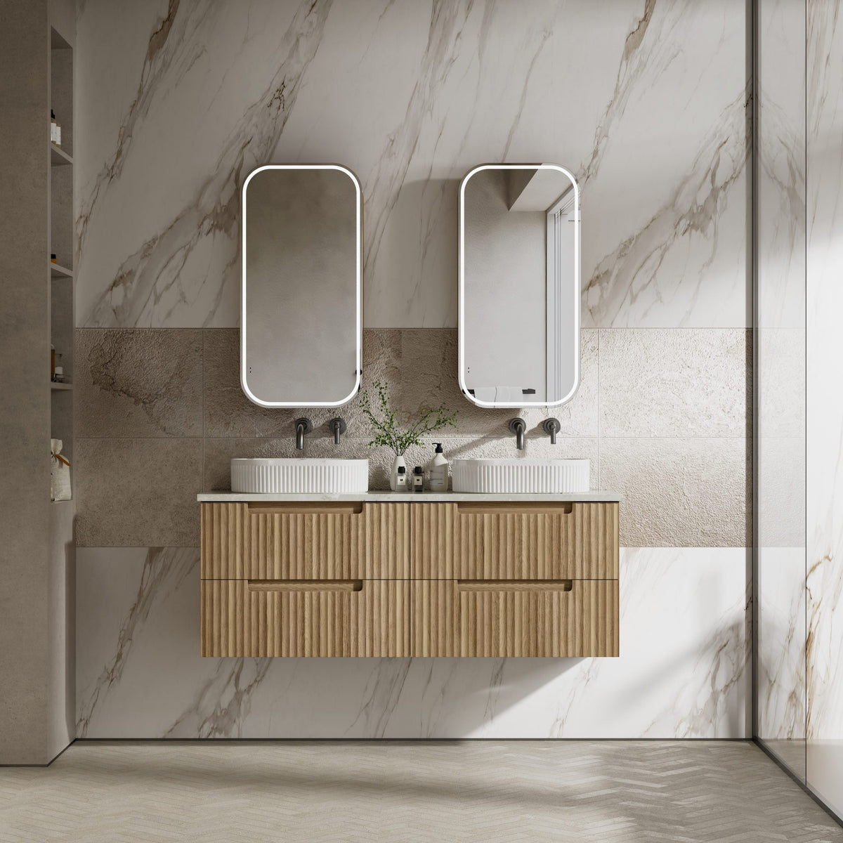 Lovina 1500mm Tier Single/Double bowl Wall Hung Vanity