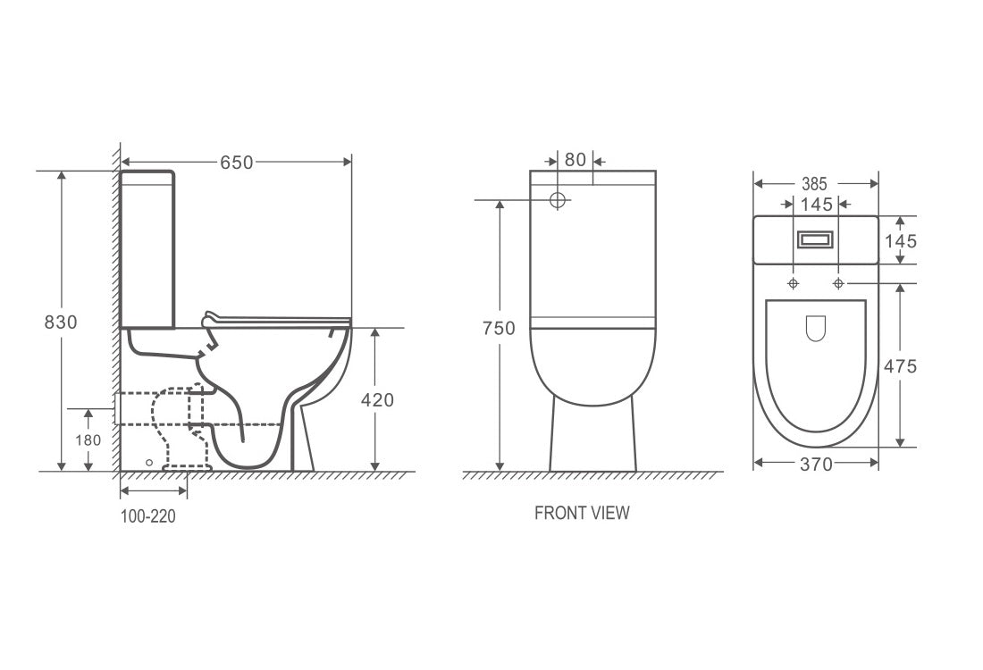 Moi Rimless Back-to-Wall Toilet Suite