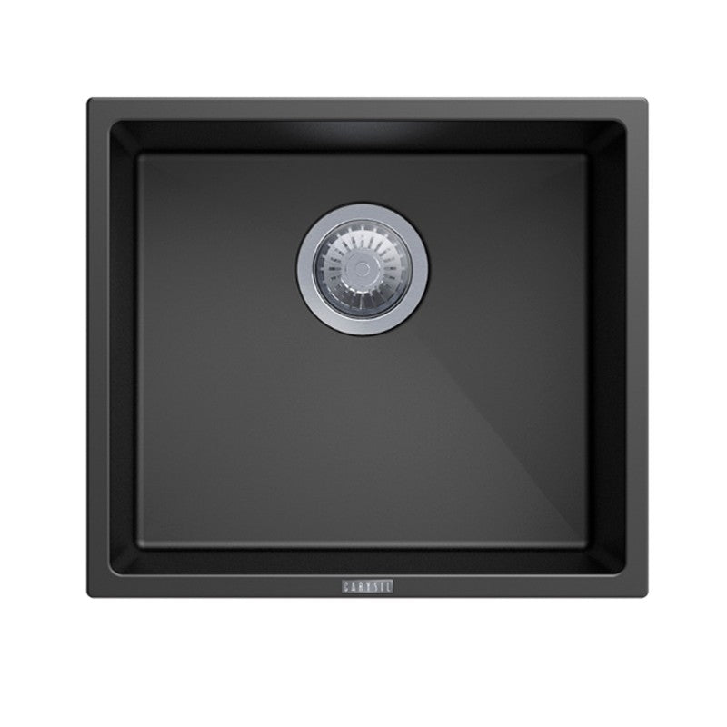 Carysil | 457 Magic Salsa Black Granite Kitchen Sink - Acqua Bathrooms