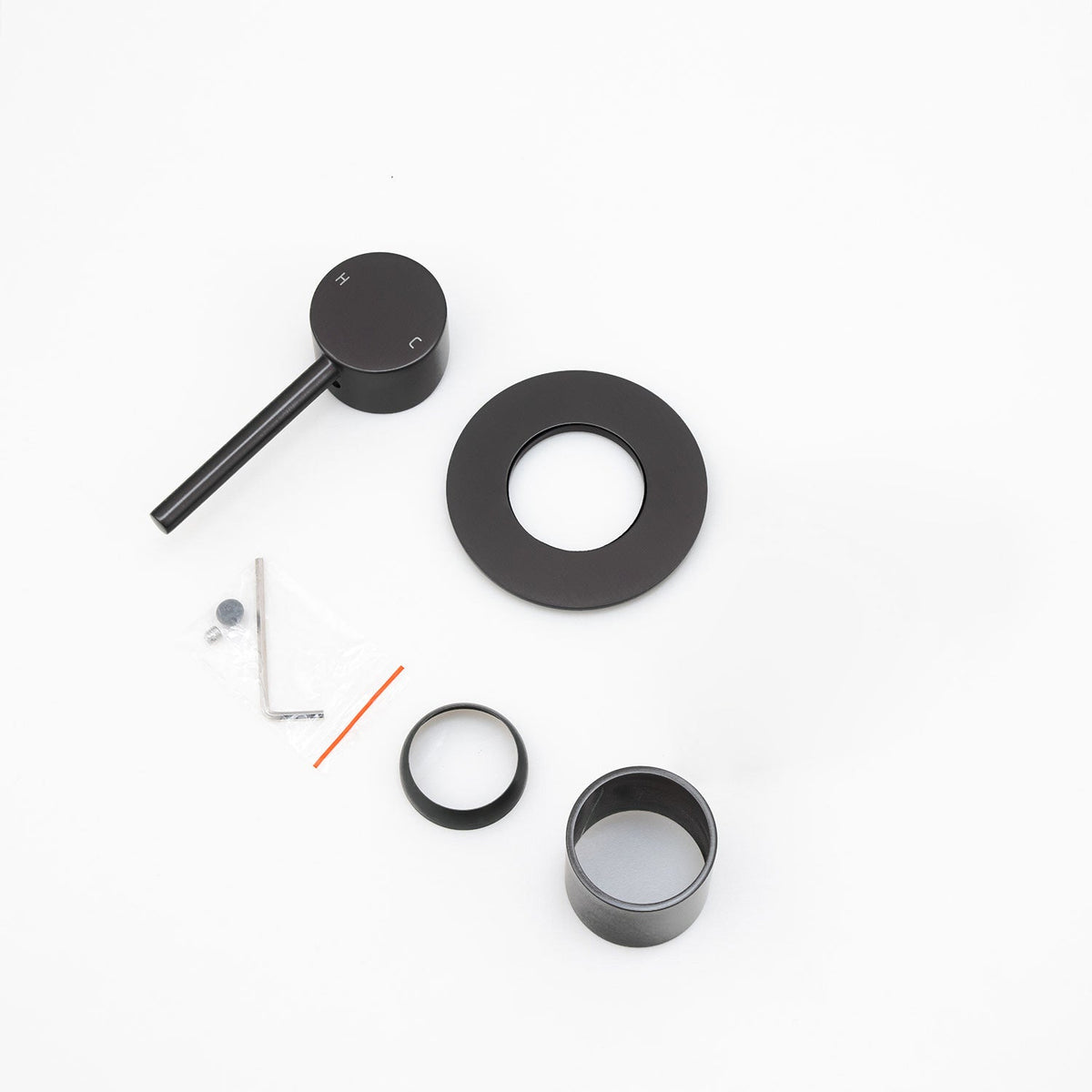 LUCID PIN Black Wall Mixer Trim Kit Only (match CLPM)