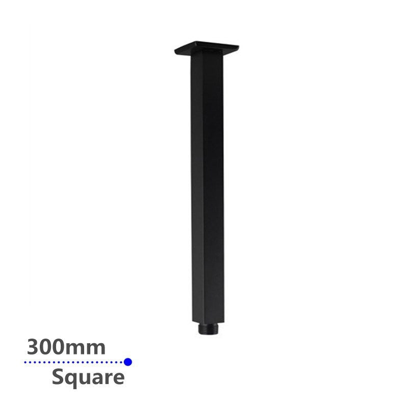 300mm Black Ceiling Shower Arm