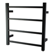 Matte Black Heated Towel Rack 4 Bars