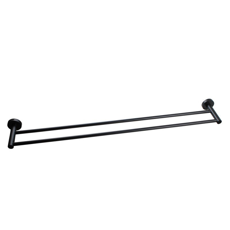 LUCID - Matt Black 790mm Cuttable Double Towel Rail