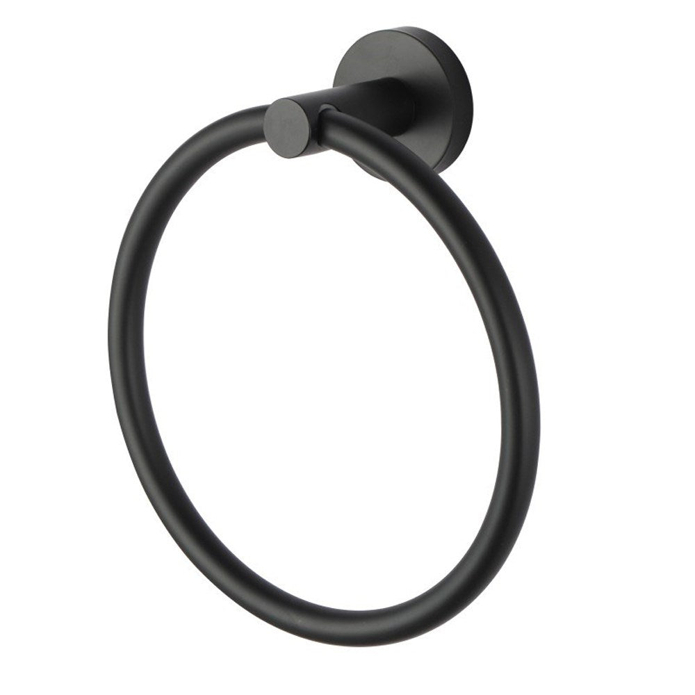 LUCID - Matt Black Towel Ring