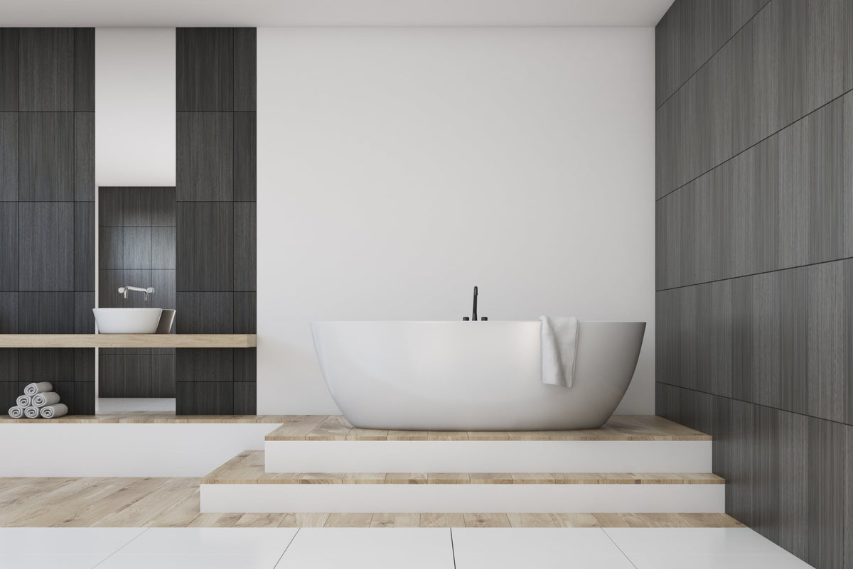 Olivia 1400mm Gloss White Designer Freestanding Bath Tub Inc Waste