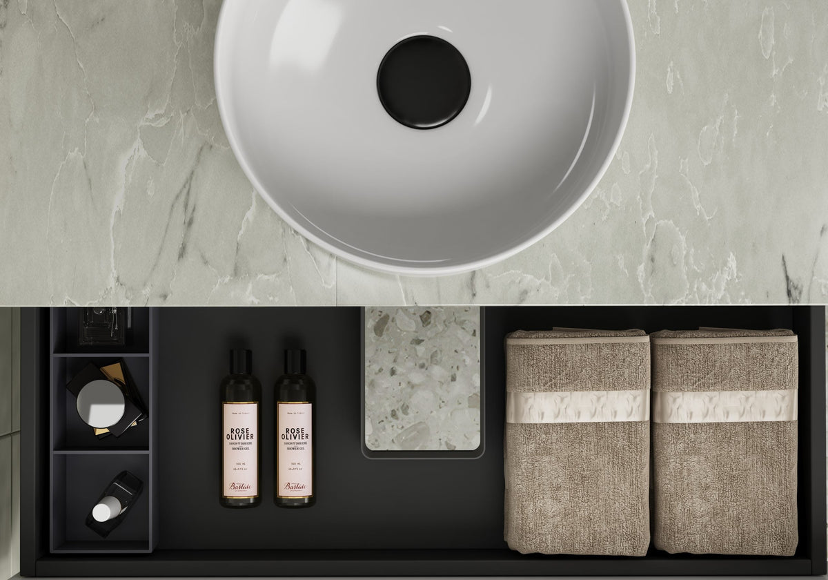 Curva 1200mm White Fluted Wall Hung Vanity