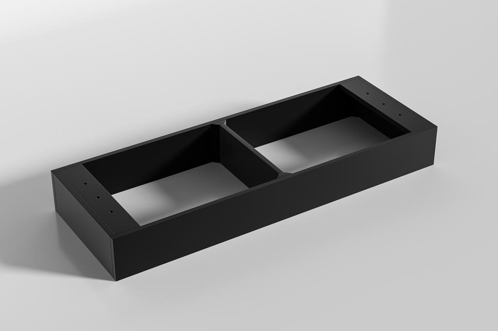 Brighton 1200mm Matte Black Floor PVC Cabinet