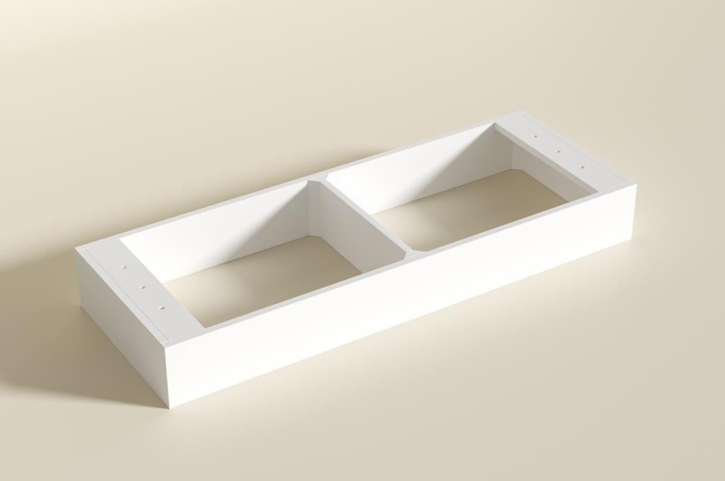 Brighton 1200mm Matte White Double Bowl Floor PVC Cabinet