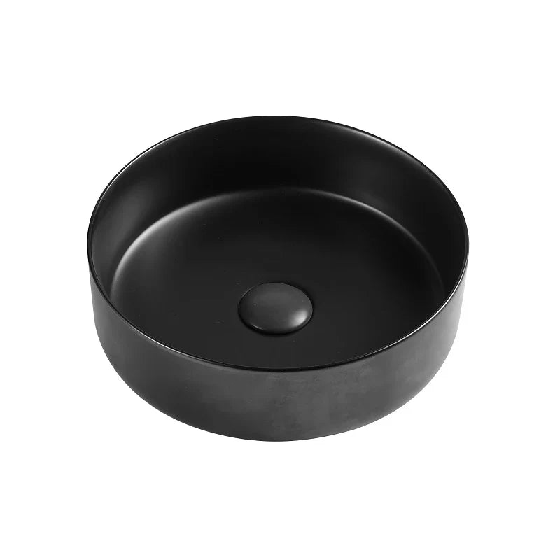 Round Above Counter Matte Black Basin