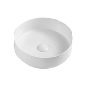 Round Above Counter Matte White Basin