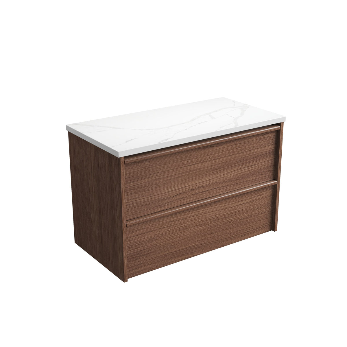 Aulic | 900mm Venetta Walnut Framed Wall Hung Vanity