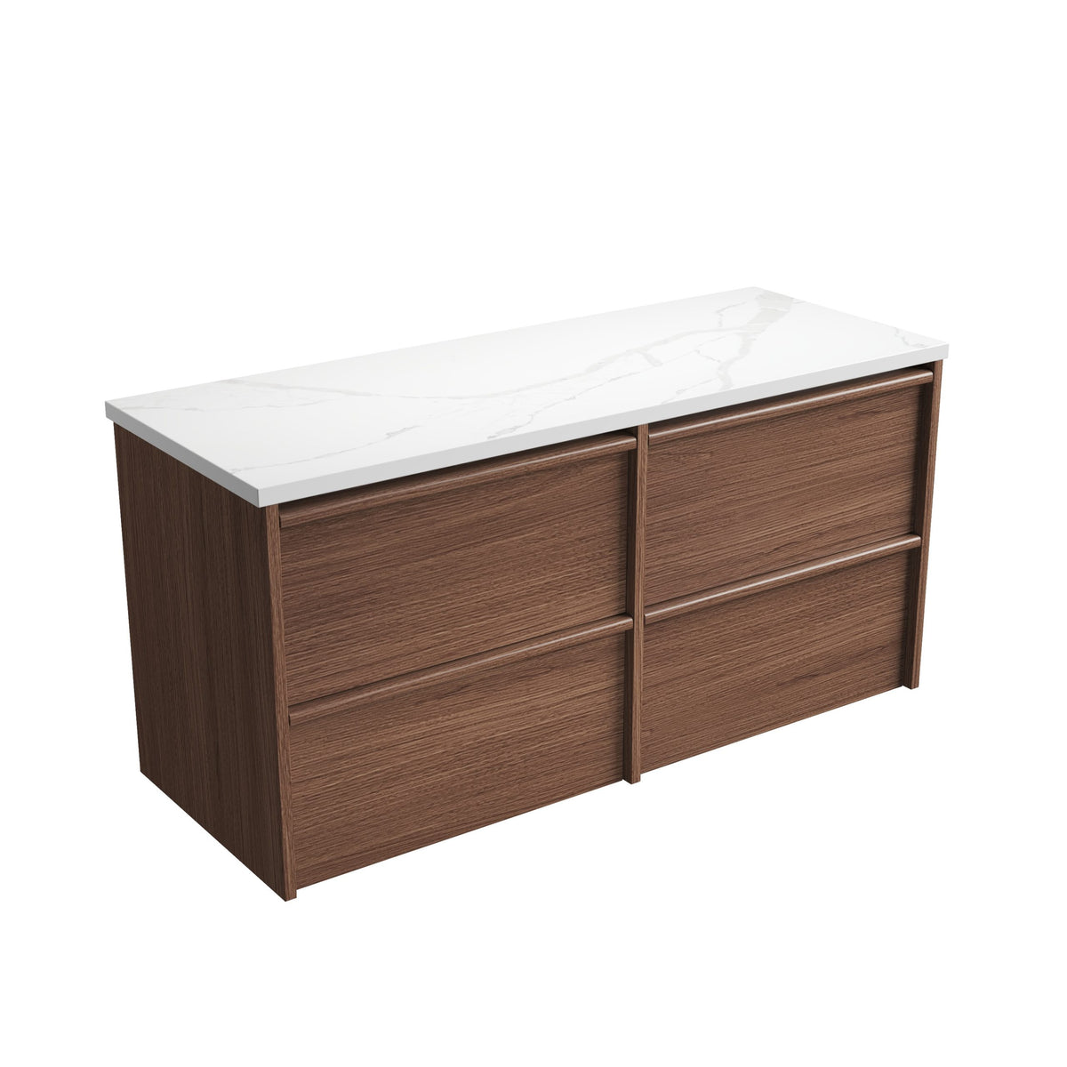 Aulic | 1500mm Venetta Walnut Framed Wall Hung Vanity