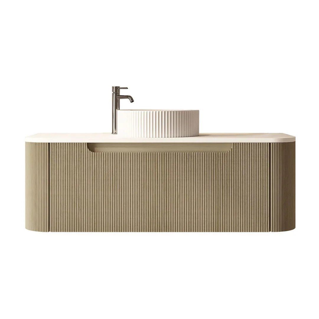 Rome 1200mm Fluted Bur Oak Wall-hung Vanity