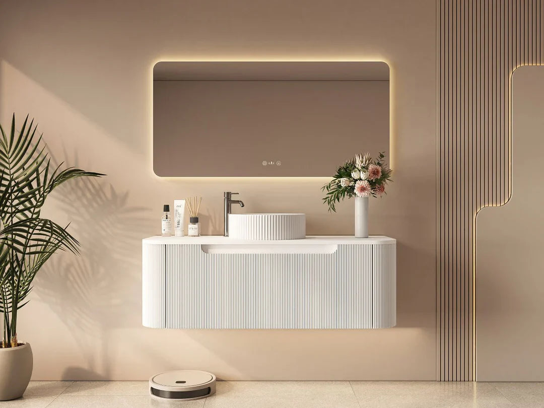 Rome 1200mm Matte White Wall-hung vanity
