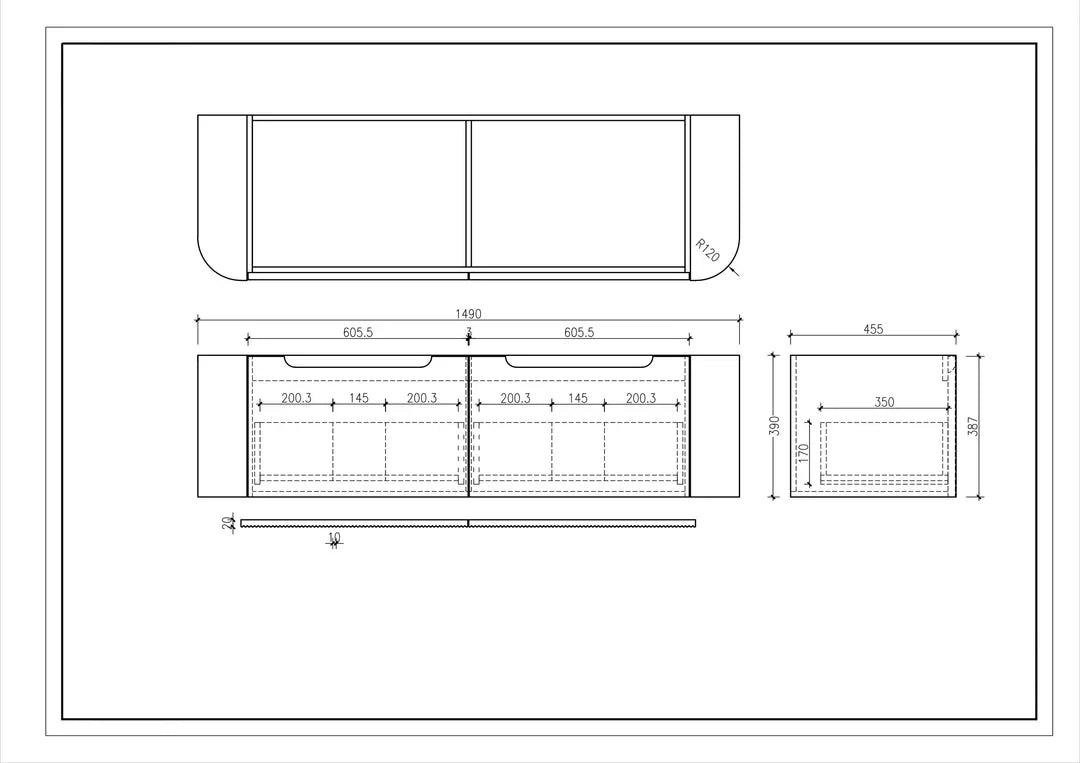 Rome 1500mm Fluted Matte White Wall-hung Vanity