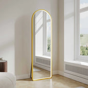 Brushed Gold 500×1600mm Saga Freestanding LED Arch Mirror