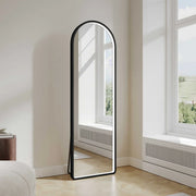 Matte Black 500×1600mm Saga Freestanding LED Arch Mirror