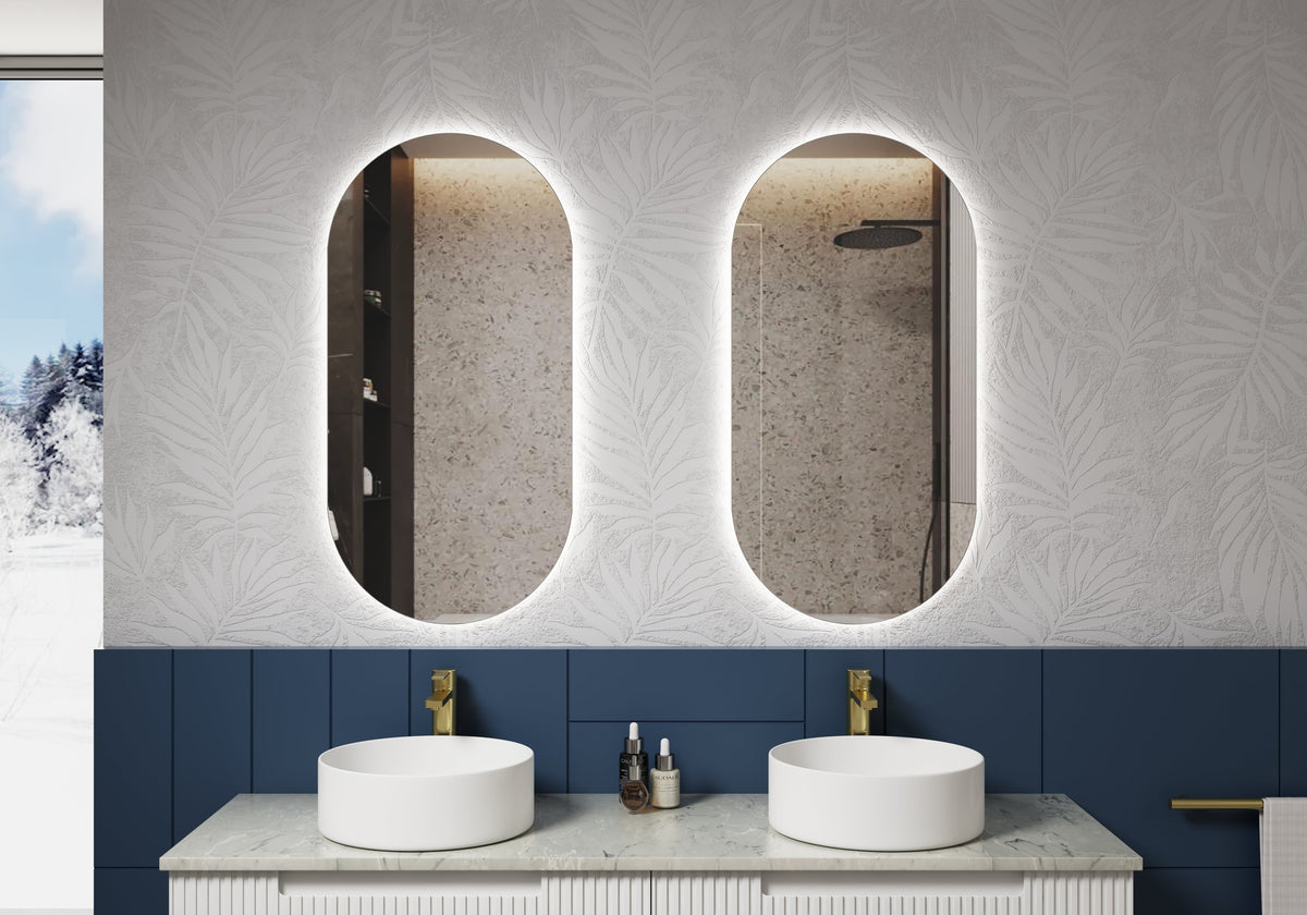 Sienna Oval Backlit Led Mirror 450x900mm