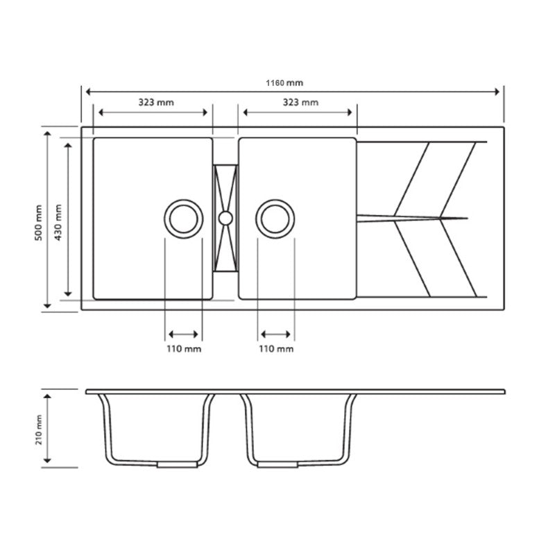Carysil | 1160 Jazz White Granite Kitchen Sink - Acqua Bathrooms