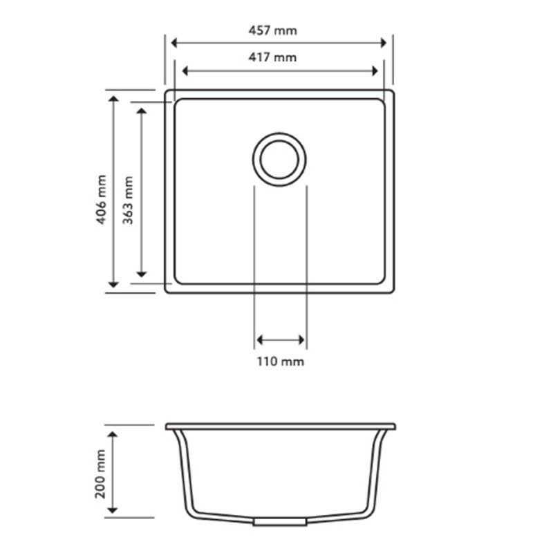 Carysil | 457 Magic Salsa White Granite Kitchen Sink - Acqua Bathrooms