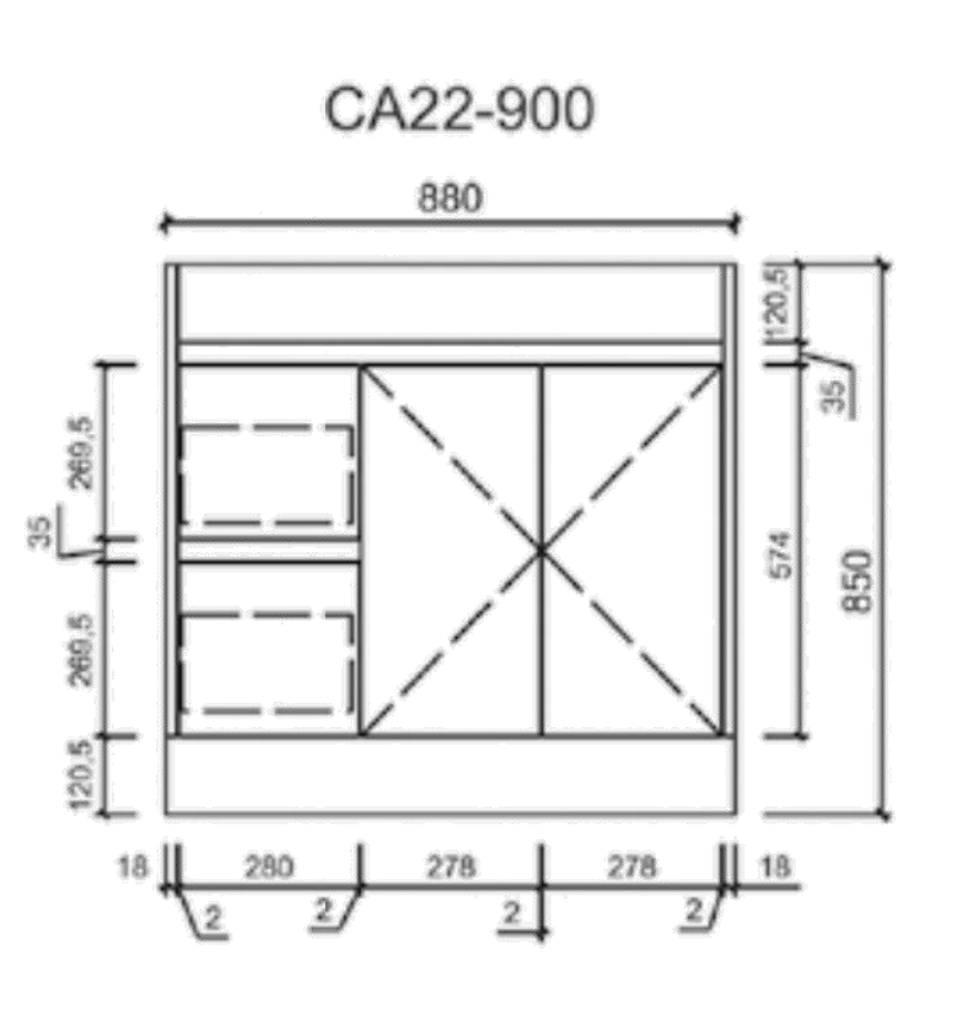 Maya 900mm Freestanding Vanity